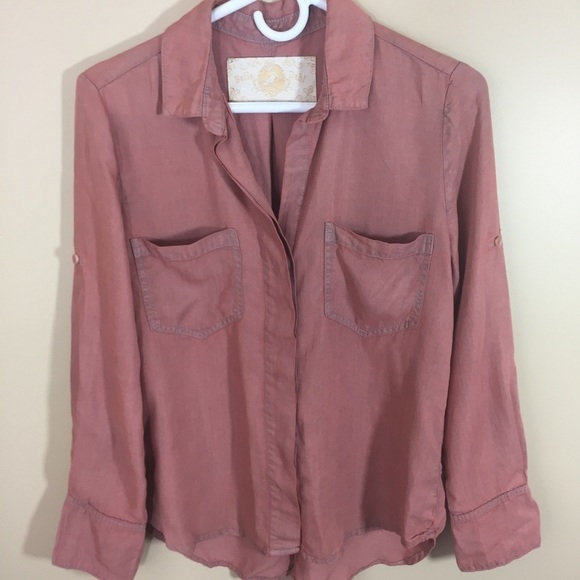 Bella Dahl Overdyed Split Back Button Down Sz XS - Picture 1 of 8